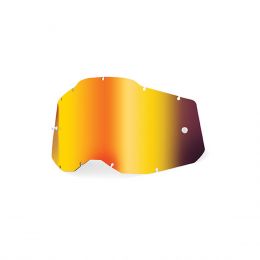 Lente di Ricambio a Specchio Rossa Maschera 100% Racecraft Accuri Strata 2 Gen.