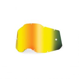 Lente di Ricambio a Specchio Oro Maschera 100% Racecraft Accuri Strata 2 Gen.