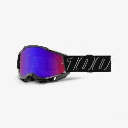 100% Accuri 2 Blackline Motocrossmaske Rot Blau Spiegelglas