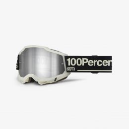 100% Accuri 2 Glow Motocrossmaske Silber Spiegelglas