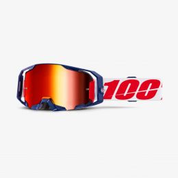 100% Armatic Mach Z Motocrossmaske Rote Spiegellinse