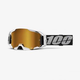 100% Armatic Rapidracer Motocrossmaske mit rotem Spiegelglas