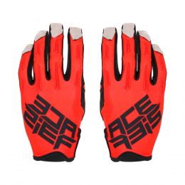 Gants de Motocross Enduro ACERBIS MX X-H Approved Rouge Noir