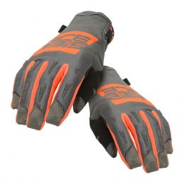 Gants de Motocross Enduro ACERBIS MX WP Approved Imperméable Orange Gris