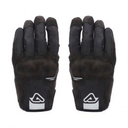 Cafe Racer Motorcycle Gloves ACERBIS CE SCRAMBLER Approved Black Grey