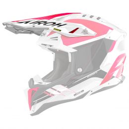 Frontino Casco Airoh Aviator 3 Saber Bianco Rosso Lucido