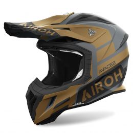 Motocross Helmet AIROH Aviator Ace 2 Sake Grey Gold Matt
