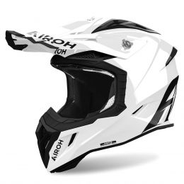 Motocross Helmet AIROH Aviator Ace 2 White Gloss