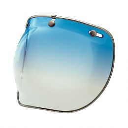 Visiera Casco Bell Custom 500 3 Bottoni Bubble DLX Azzurro Sfumato