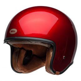 Jet-Helm Cafe Racer Bell Tx501 Candy Rot Glänzend