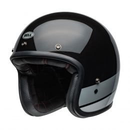 Casco Jet Cafe Racer BELL Custom 500 22.06 Apex Flake Nero Grigio Lucido