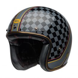 Casco Jet Cafe Racer BELL Custom 500 22.06 Roland Sand Wreakers Nero Oro Opaco Lucido