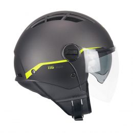 Jet Helm CGM 116G AIR BICO Graphit Matt Fluo Gelb