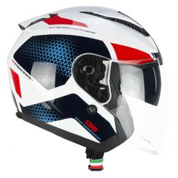 Jet Helm CGM 136G DNA GALAXY Weiß Blau Rot