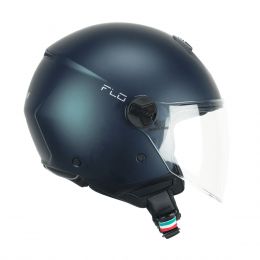 Casco Jet CGM 167A FLO MONO Petrolio Satinato Visiera Lunga