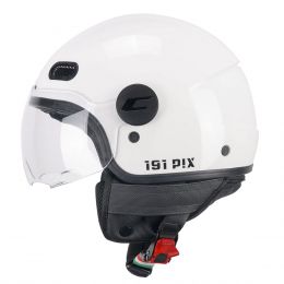 Jet Helm CGM 191A PIX MONO Weiß Geformtes Visier