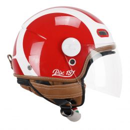 Jet Helm CGM 191G PIX SPRINT Rot-Weiss Langes Visier