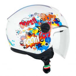 Casco Jet Bambino CGM 261G MINI COMICS Blu Bianco