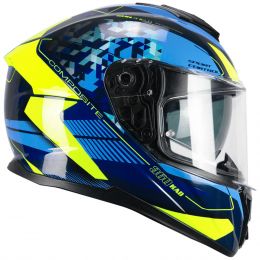 Full Face Helmet CGM 360S KAD RACE Blue Fluo Yellow