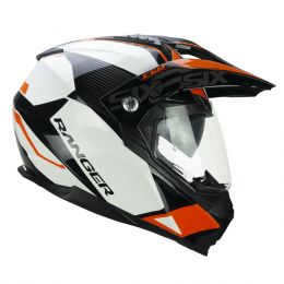 Dual Road Helmet CGM 666G TWIN RANGER White Orange