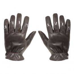 Cafe Racer Leder-Motorradhandschuhe DMD Shield Stay Wild