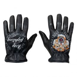 Gants de moto en cuir Cafe Racer DMD Shield Tiger