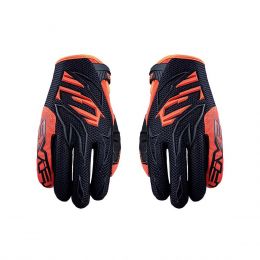 Gants Motocross FIVE MXF3 Été Noir Orange Fluo