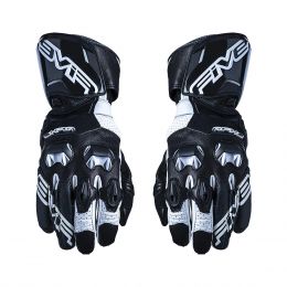 Motorrad-Handschuhe FIVE RFX2 Sommer Leder Schwarz-Weiss