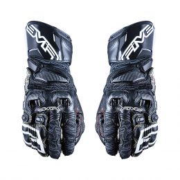 Motorrad-Handschuhe FIVE RFX RACE Sommer Leder Schwarz