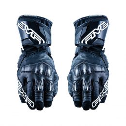 Motorrad-Handschuhe FIVE RFX WP Sommer Wasserdicht Leder Schwarz