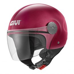 Casque demi-jet GIVI 10.7 EVO rouge bordeaux