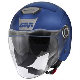 Jet Helmet GIVI 12.5 Solid Matt Blue Decals Grey