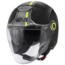 Jet Helmet GIVI 12.5 Graphic Touch Matt Black Yellow