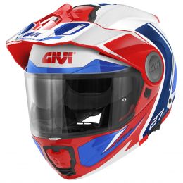 Casque Modulable GIVI X27 Tourer Graphic Blanc Bleu Rouge