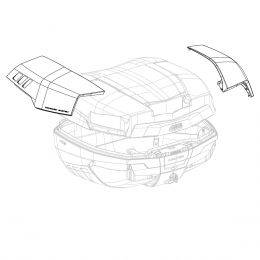Paar Deckelabdeckungen für GIVI V58 MAXIA 5 Topcase Aluminium
