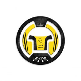 ADESIVO 3D TAPPO SERBATOIO IRIDEA DESIGN CARBON GIALLO