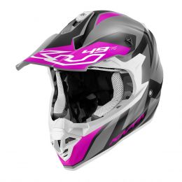 Casque motocross KAPPA KV49 Evo Great titane mat rose