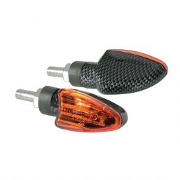 Lampe moto Arrow Halo 21W Carbon clignotants avec lentilles oranges