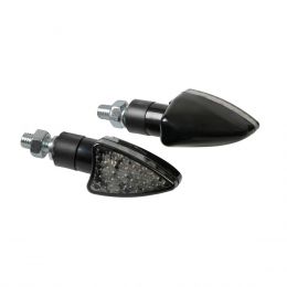 Clignotants moto Lampa Arrow-2 12V LED Noir homologués lentille blanche