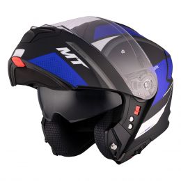 Casco Modulare MT Helmets Genesis SV Cave A7 Nero Blu Bianco Opaco