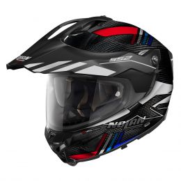 Dual Road Helmet NOLAN X-552 U Carbon Wingsuit N-COM 028 Matte Black Red White