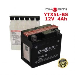 BATTERIA OKYAMI YTX5L-BS +CONF. ACIDO