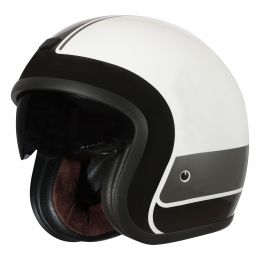 CASCO DEMI JET ORIGINE SPRINT RECORD NERO / BIANCO LUCIDO