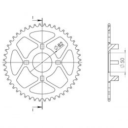 CORONA IN ACCIAIO PASSO 420 - Z 38 DENTI (DIS.10106)