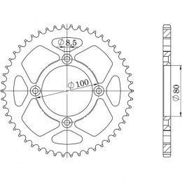 CORONA IN ACCIAIO PASSO 428 - Z 50 DENTI (DIS.10110)