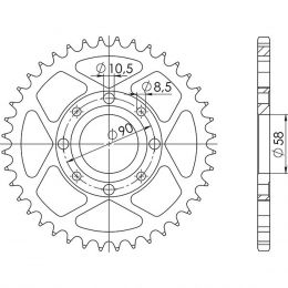 CORONA IN ACCIAIO PASSO 520 - Z 40 DENTI (DIS.10214)