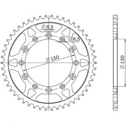 CORONA IN ACCIAIO PASSO 520 - Z 38 DENTI (DIS.10304)