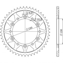 CORONA IN ACCIAIO PASSO 520 - Z 42 DENTI (DIS.10501)