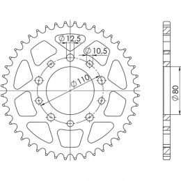 CORONA IN ACCIAIO PASSO 525 - Z 37 DENTI (DIS.10504)