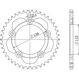 CORONA IN ACCIAIO PASSO 525 - Z 42 DENTI (DIS.10613)